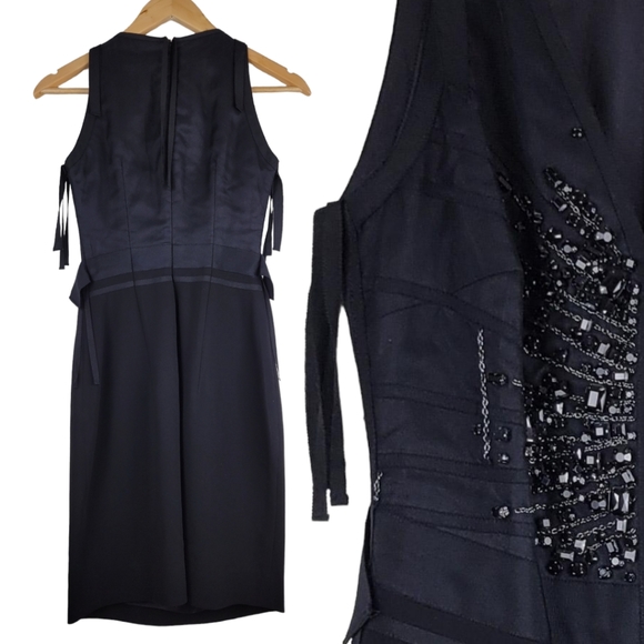 Robert Rodriguez beaded sleeveless black mini dress - Picture 2 of 8